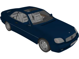 Mercedes-Benz 600 SL 3D Model preview