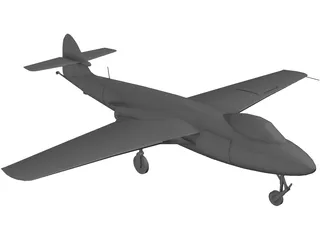 Hawker Sea Hawk 3D Model preview