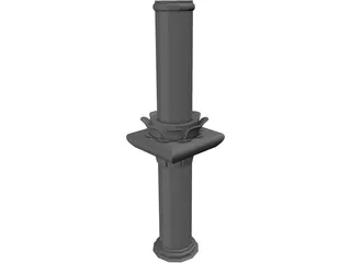 Corinthian Pillar 3D Model preview