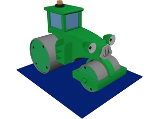 Toy Steamroller 3D Model preview