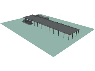 Boat Repair Pier 3D Model preview