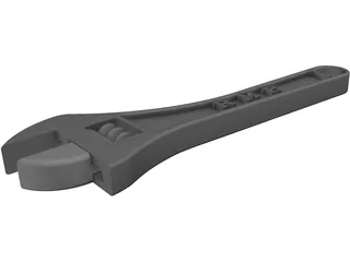 Adjustable Wrench 3D Model preview