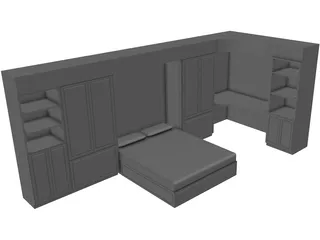 Wall Bed System 3D Model preview