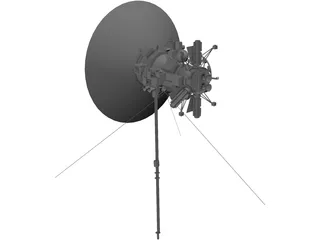Space Satellite 3D Model preview