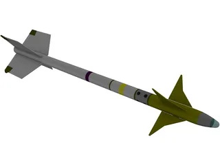 AIM-9M Sidewinder Missile 3D Model preview
