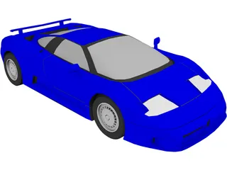Bugatti EB110 3D Model preview
