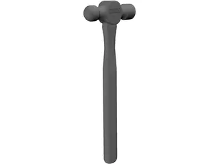Ballpeen Hammer 3D Model preview