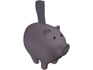 Piggy Bank 3D Model preview