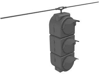 Traffic Light 3D Model preview