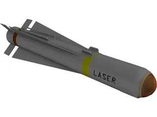 Raytheon AGM-65E Laser Maverick Air-to-Surface Missile 3D Model preview