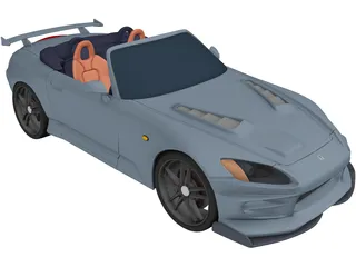 Honda S2000 [Tuned] 3D Model preview
