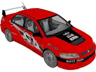 Mitsubishi Lancer Evolution IX MR 3D Model preview