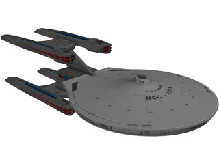 Star Trek Ship 3D Model preview