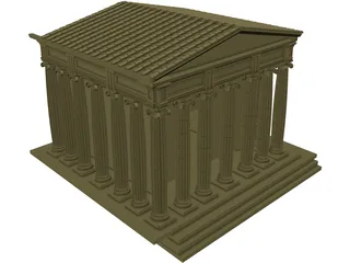 Greek Temple 3D Model preview
