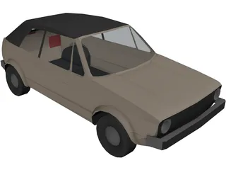 Volkswagen Golf Convertible 3D Model preview