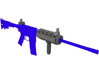 M4 Rail System 3D Model preview
