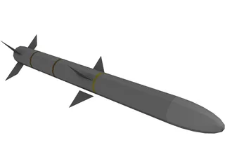 AMRAAM Missile 3D Model preview