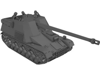 Panzerjager Nashorn 3D Model preview