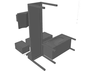 Kitchen INOX 3D Model preview