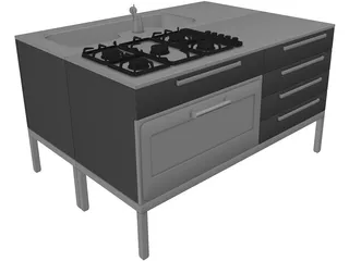 Kitchen 3D Model preview