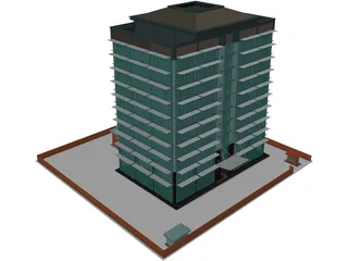 Tech Office Building 3D Model preview