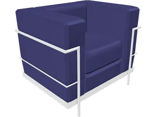 Corbusier Chair 3D Model preview