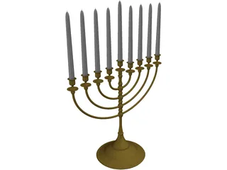 Menorah 3D Model preview