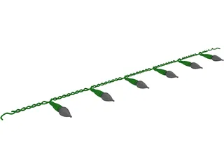 Xmas Lights 3D Model preview