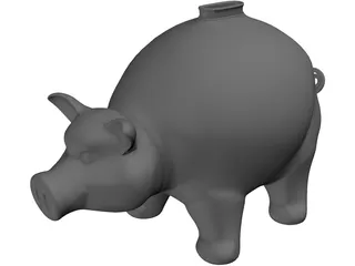 Piggy Bank 3D Model preview