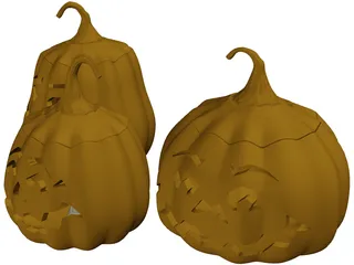 Jack O Lanterns 3D Model preview