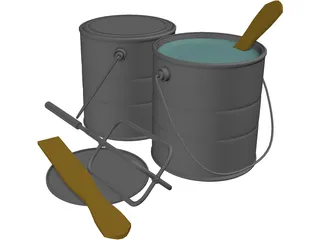 Paint Cans 3D Model preview