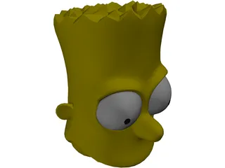Simpsons Bart Head 3D Model preview
