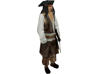 Captain Jack Sparrow 3D Model preview
