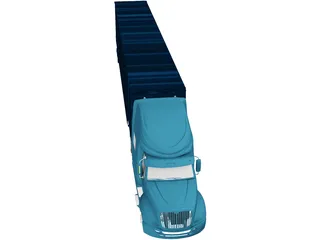 Freightliner Truck and Trailer 3D Model preview