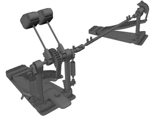 DW5000 Double Pedal 3D Model preview