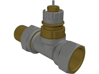 Danfoss Radiator Valve 3D Model preview