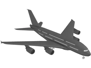 Airbus A380 3D Model preview