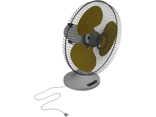 Table Fan 3D Model preview