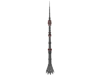 Television Tower 3D Model preview