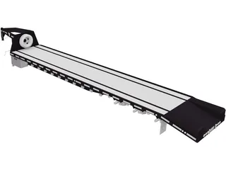 Gooseneck Trailer 3D Model preview