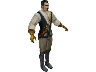Cowboy British 3D Model preview