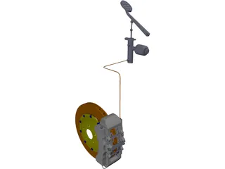 Audi RS8 Brake Front Axle 3D Model preview