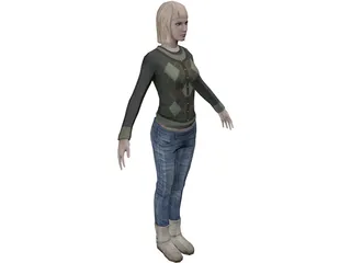 Emily Girl 3D Model preview