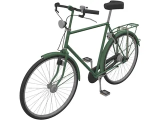City Bicycle 3D Model preview