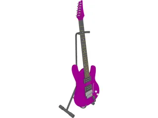 Electric Guitar 3D Model preview