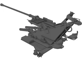 Flak 37 3D Model preview