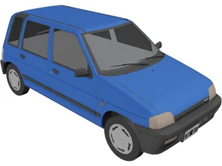 Daewoo Tico SX (1998) 3D Model preview