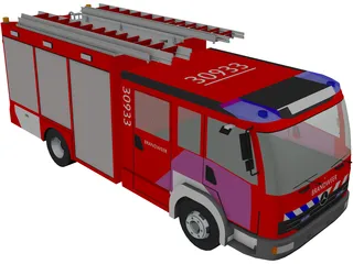 Mercedes-Benz Atego Brandweer Fire Truck 3D Model preview