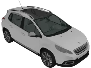 Peugeot 2008 (2013) 3D Model preview