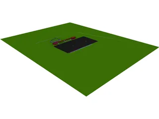 Football Stadium with Pub 3D Model preview